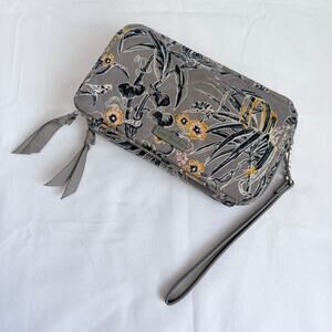 Vera Bradley Women's Performance Twill RFID Rain Forest Toile Wallet Wristlet